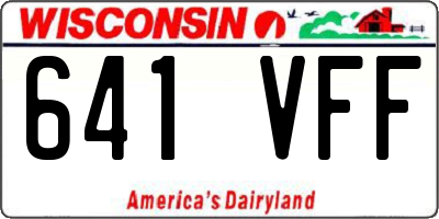 WI license plate 641VFF