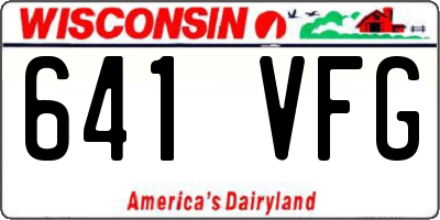 WI license plate 641VFG