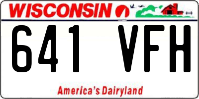 WI license plate 641VFH