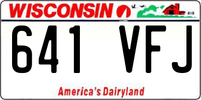 WI license plate 641VFJ