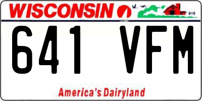 WI license plate 641VFM
