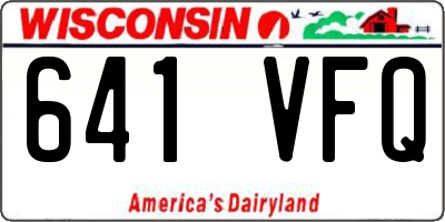 WI license plate 641VFQ