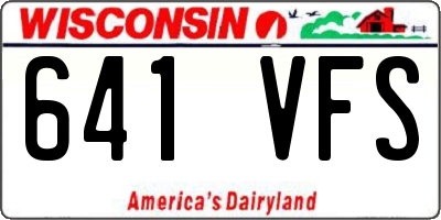 WI license plate 641VFS
