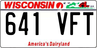 WI license plate 641VFT
