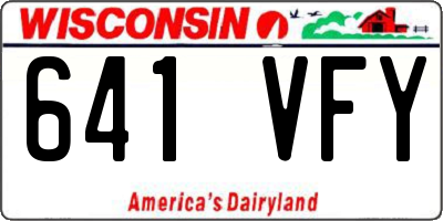 WI license plate 641VFY