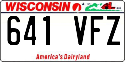 WI license plate 641VFZ