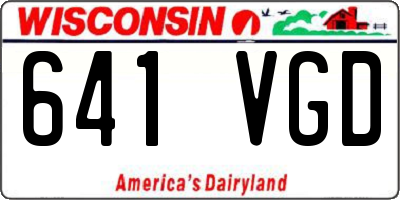 WI license plate 641VGD