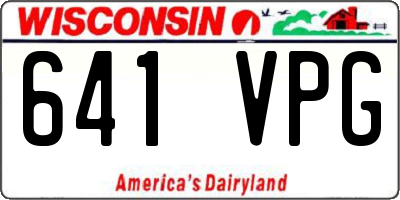 WI license plate 641VPG