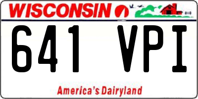 WI license plate 641VPI