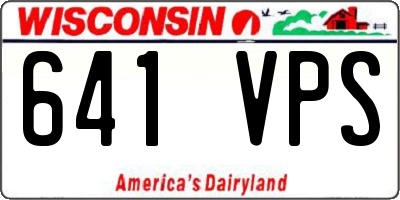 WI license plate 641VPS