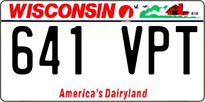 WI license plate 641VPT