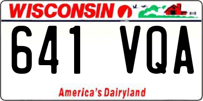 WI license plate 641VQA