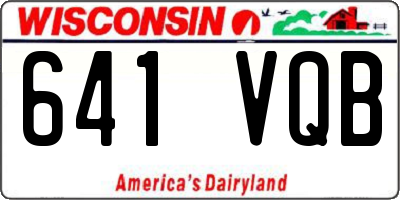 WI license plate 641VQB