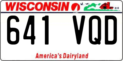 WI license plate 641VQD