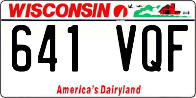WI license plate 641VQF