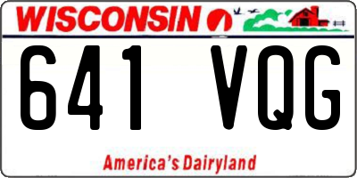 WI license plate 641VQG