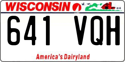 WI license plate 641VQH