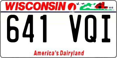 WI license plate 641VQI