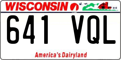 WI license plate 641VQL