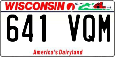 WI license plate 641VQM