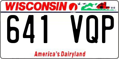 WI license plate 641VQP