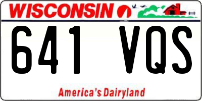 WI license plate 641VQS