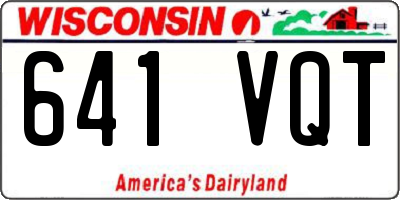 WI license plate 641VQT