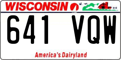WI license plate 641VQW