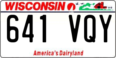 WI license plate 641VQY