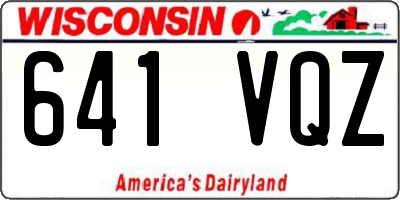WI license plate 641VQZ