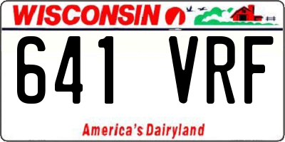 WI license plate 641VRF