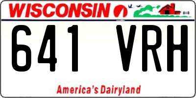 WI license plate 641VRH