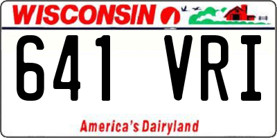 WI license plate 641VRI