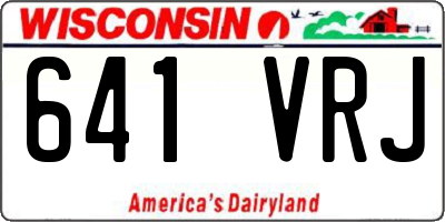 WI license plate 641VRJ
