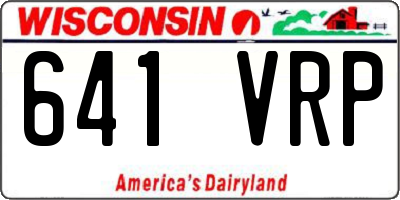WI license plate 641VRP