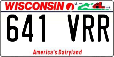 WI license plate 641VRR