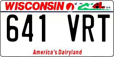 WI license plate 641VRT