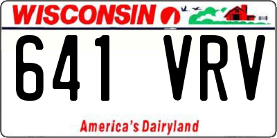 WI license plate 641VRV