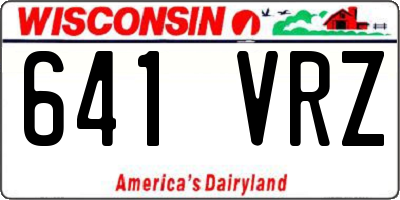 WI license plate 641VRZ