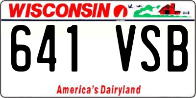 WI license plate 641VSB