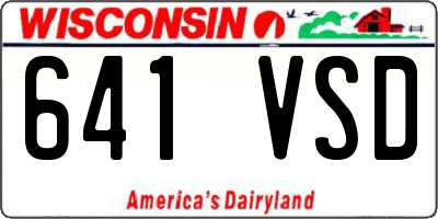 WI license plate 641VSD