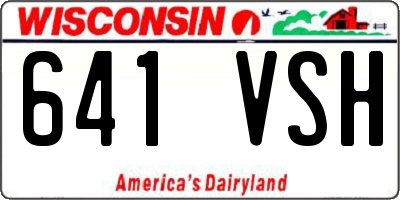 WI license plate 641VSH