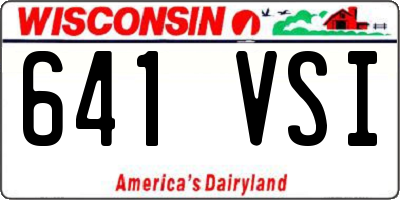 WI license plate 641VSI
