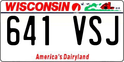 WI license plate 641VSJ