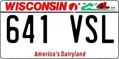 WI license plate 641VSL