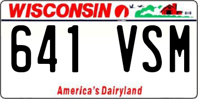 WI license plate 641VSM