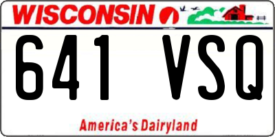 WI license plate 641VSQ