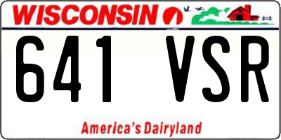 WI license plate 641VSR