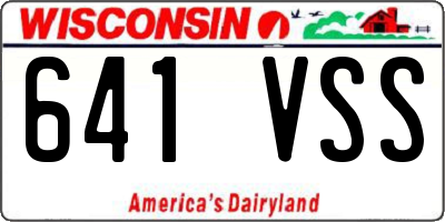 WI license plate 641VSS