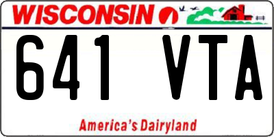 WI license plate 641VTA